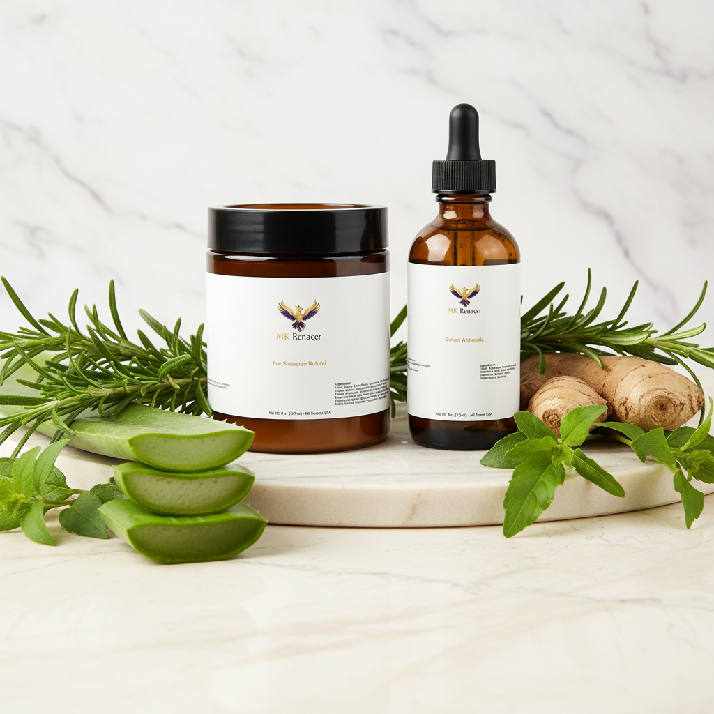 Kit Capilar MK Renacer | Pre-Shampoo (Prepoo) + Gotero Anticaída y Crecimiento